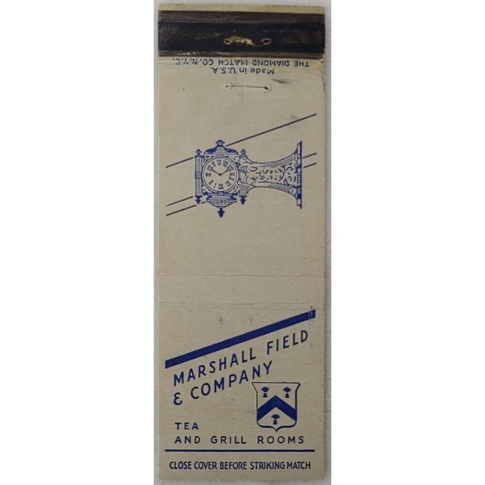 Matchbook Cover Marshall Field & Company Tea and Grill Rooms Chicago IL Illinois